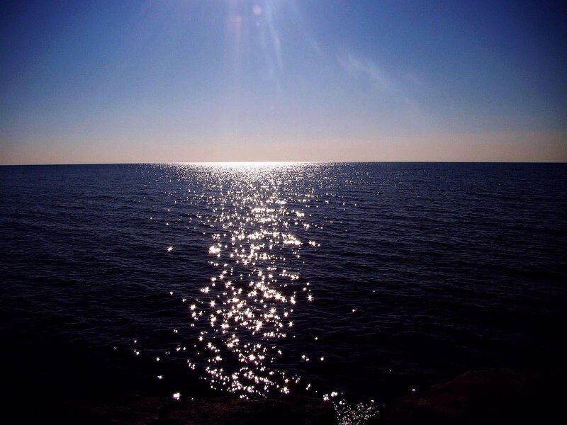 Sunlight on the ocean surface