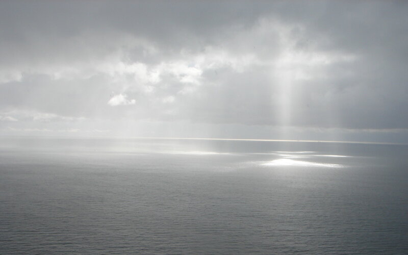 Sunlight on the ocean surface