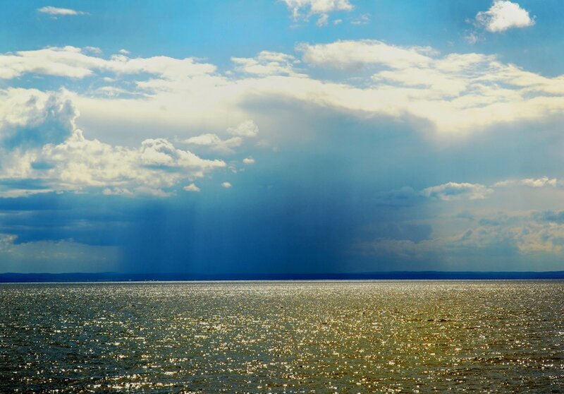 Sunlight on Water — Blue, Dramatic, Afternoon