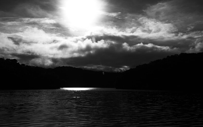 Sunlight over a lake