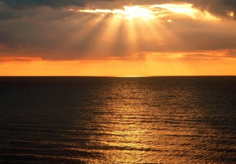 Sunlight over Ocean — Orange