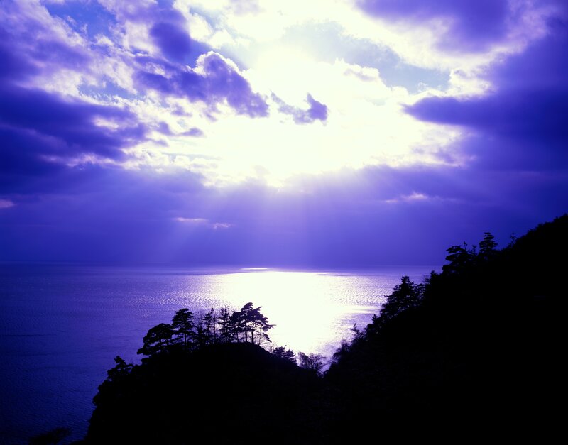 Sunlight over Ocean — Purple