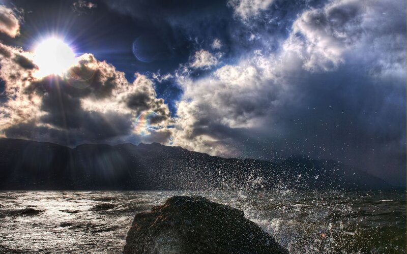 Sunlight over Ocean Waves