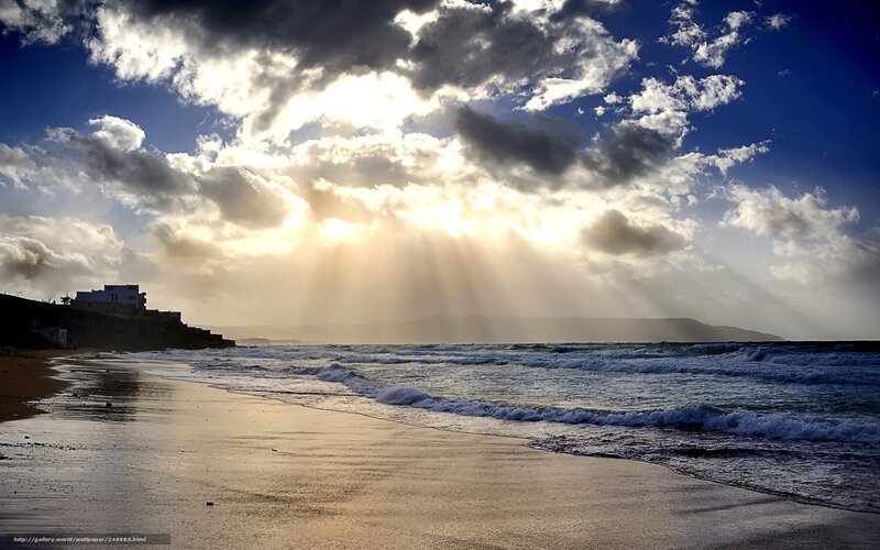 Sunlight over the beach