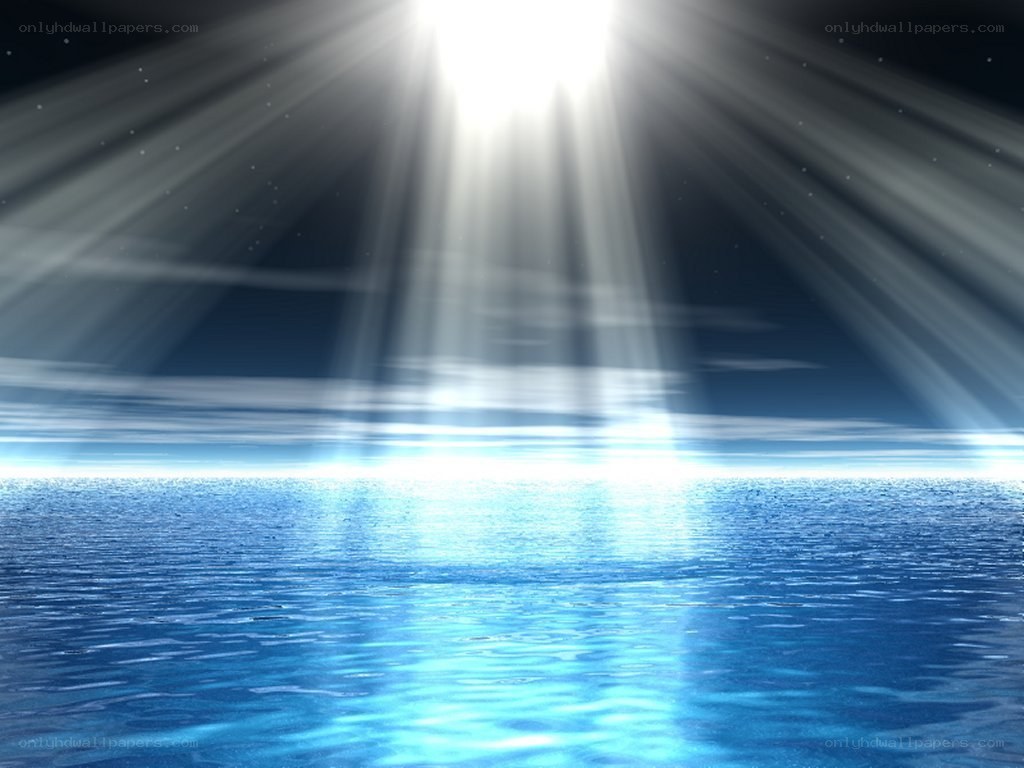 sunlight over the ocean