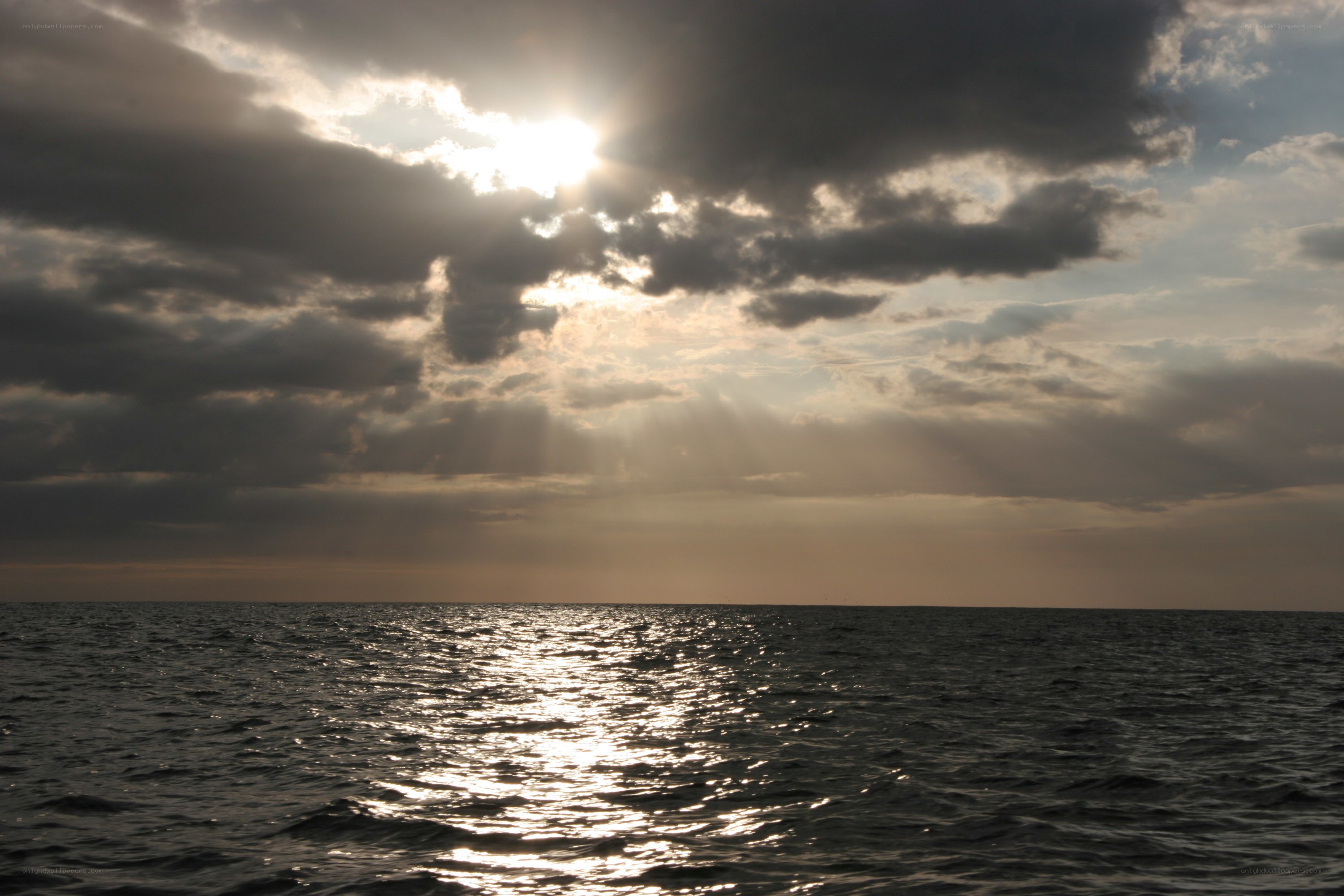 Sunlight over the ocean