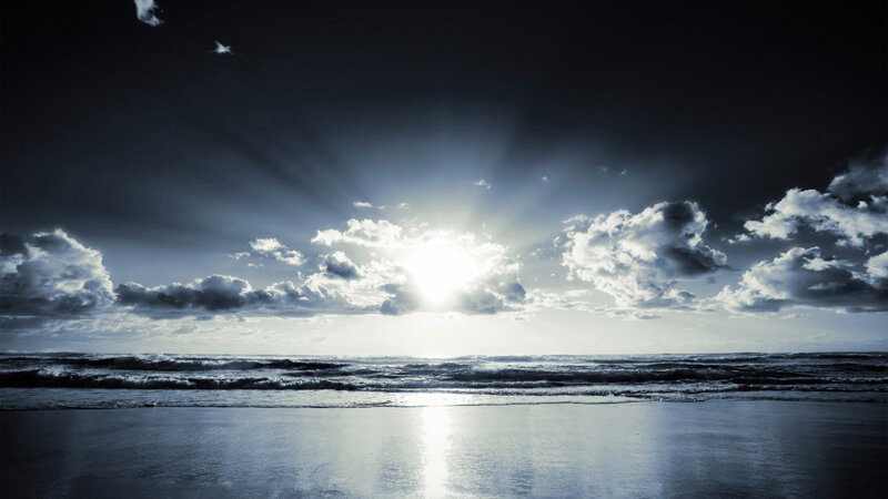 Sunlight over the ocean