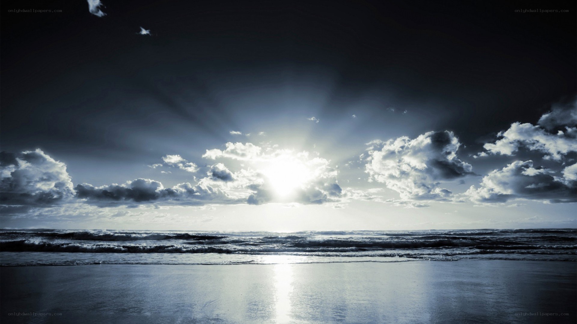 Sunlight over the ocean