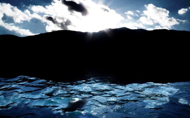 Sunlight over the ocean