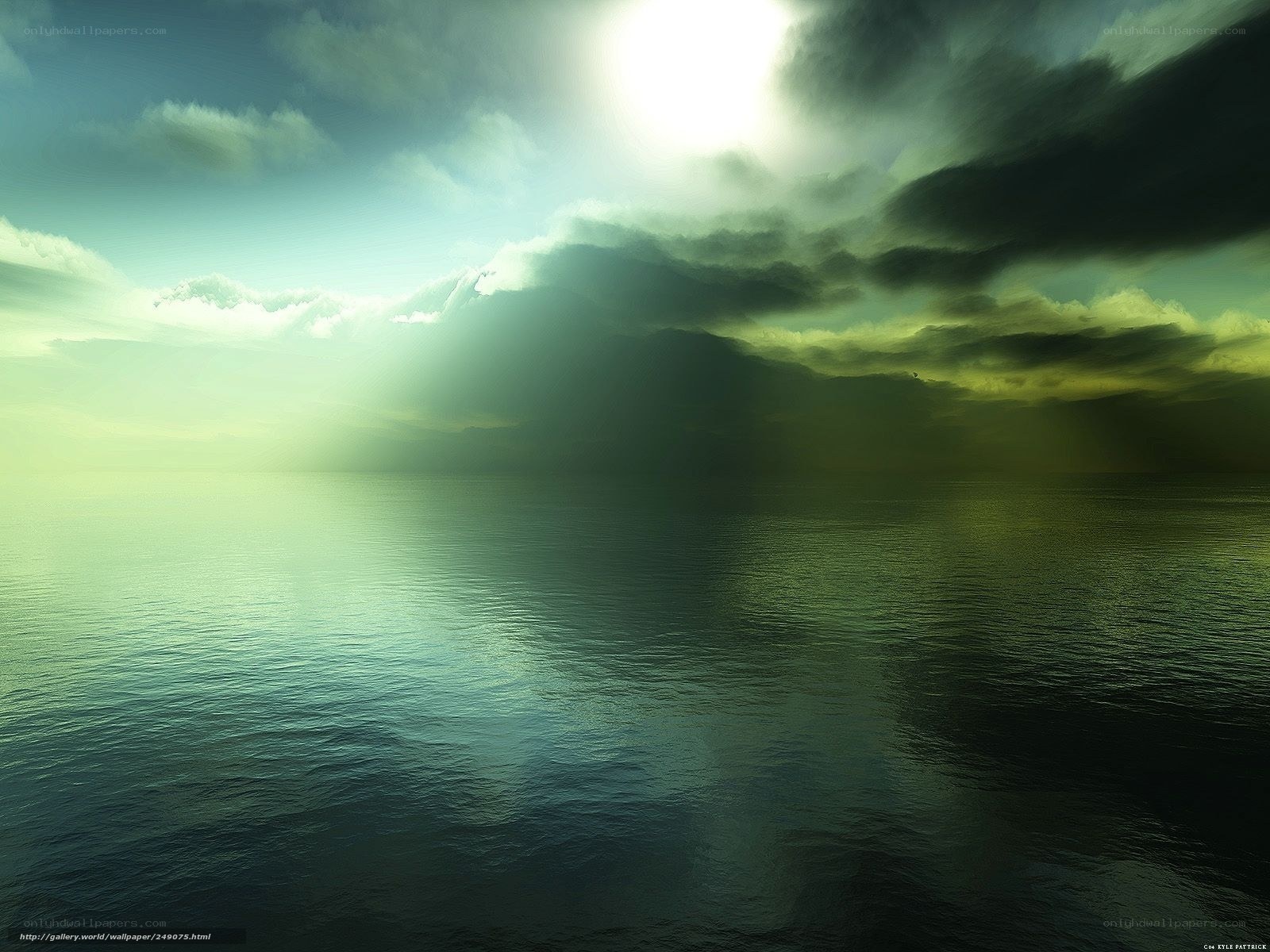 Sunlight over the ocean