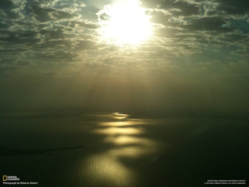 Sunlight over the sea