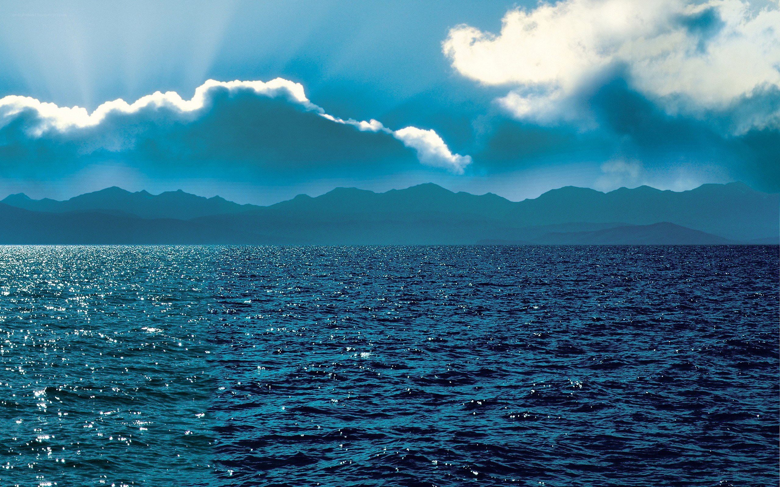 Sunlight over the sea