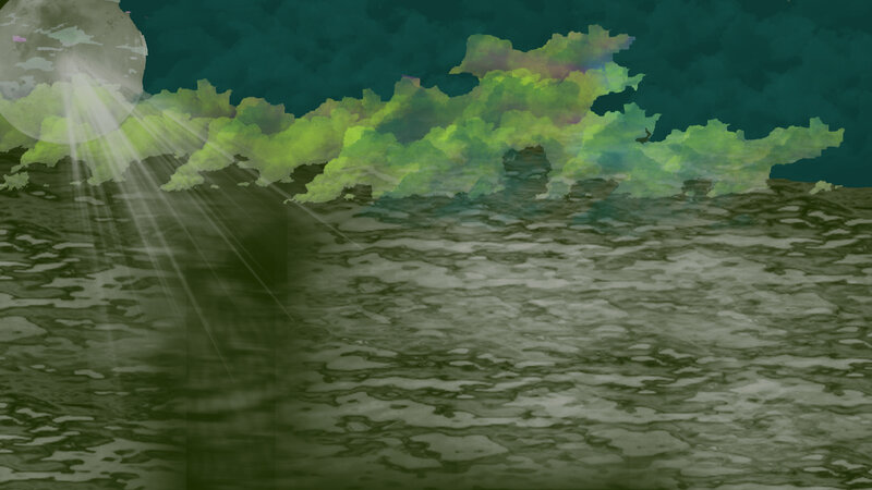 Sunlight over water