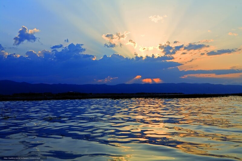 Sunlight over Water — Blue