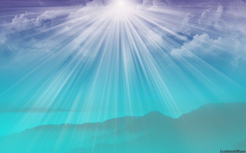 Sunlight Rays over Mountains