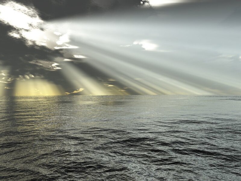 Sunlight Rays over Ocean