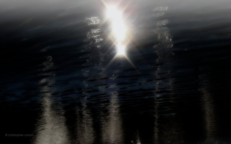Sunlight reflecting on water