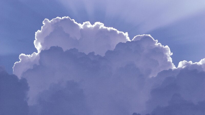 Sunlight through a cumulus cloud