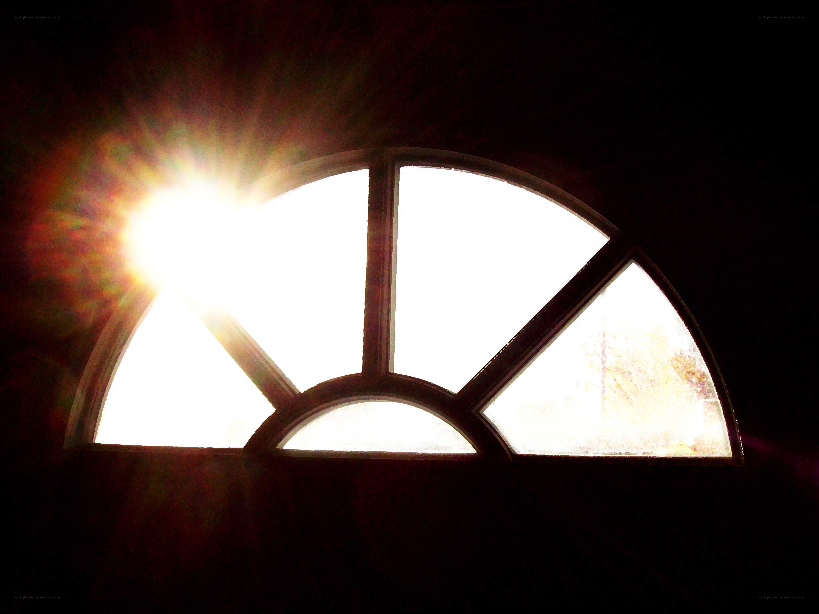Sunlight through a fan window