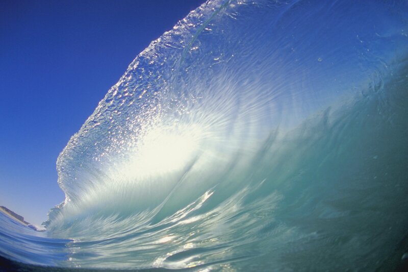 Sunlight through a wave