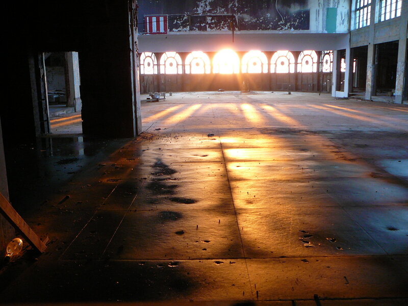 Sunlight through arched windows
