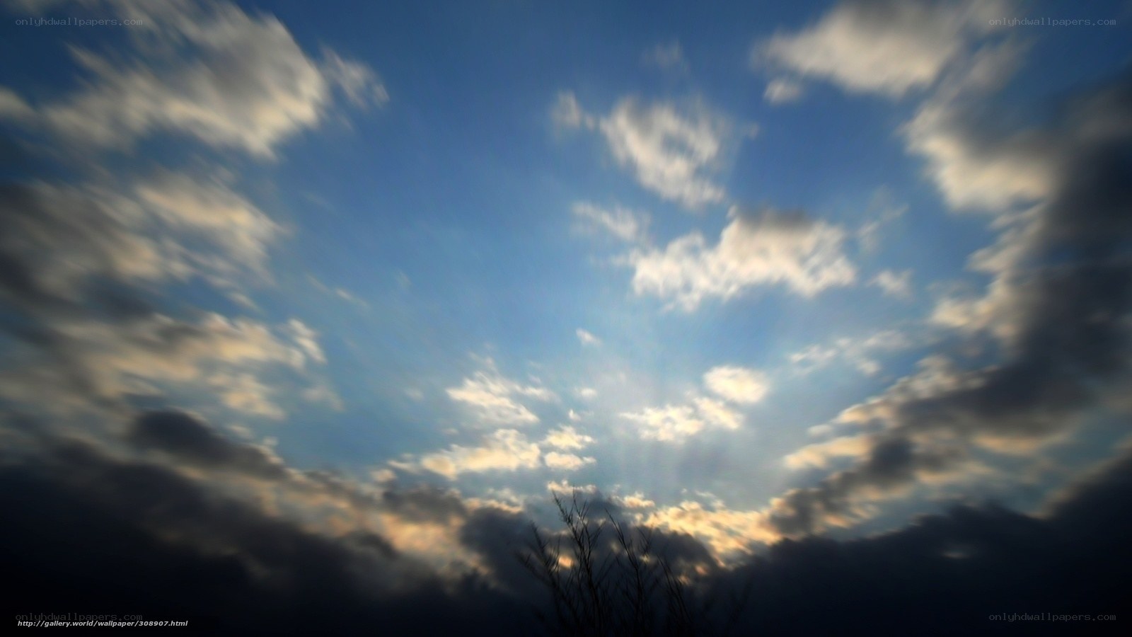 Sunlight through clouds