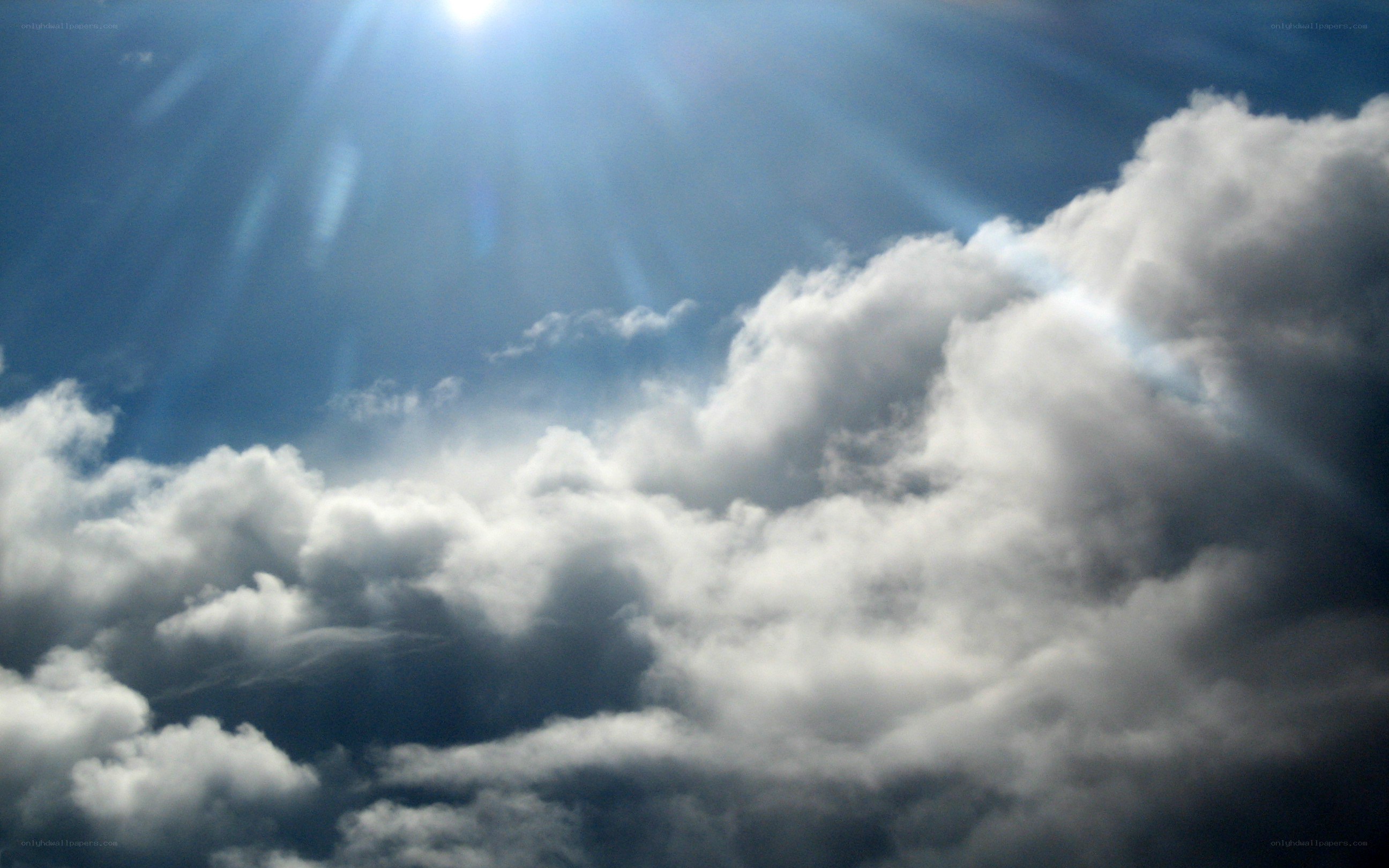 Sunlight through clouds