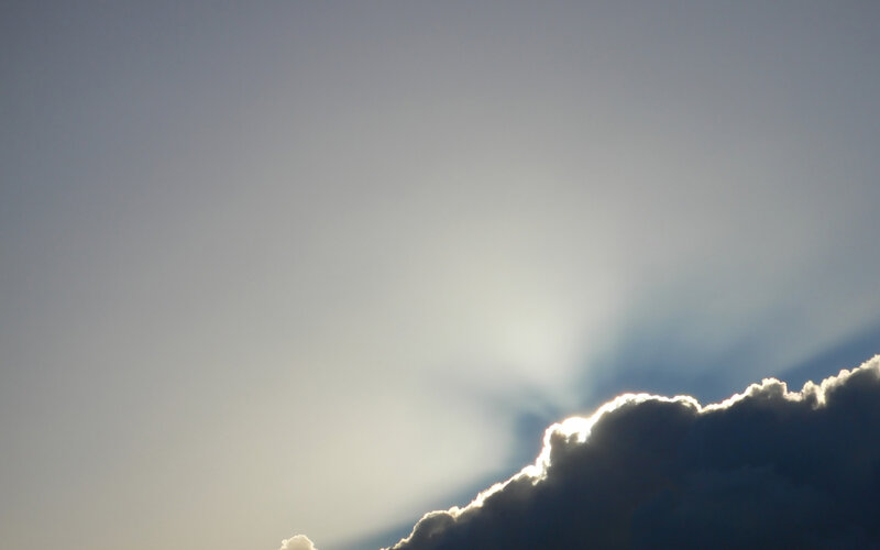 Sunlight through clouds