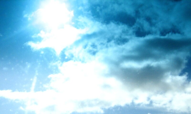 Sunlight through clouds