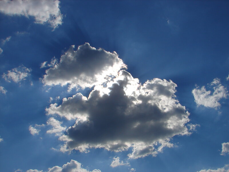 Sunlight through clouds