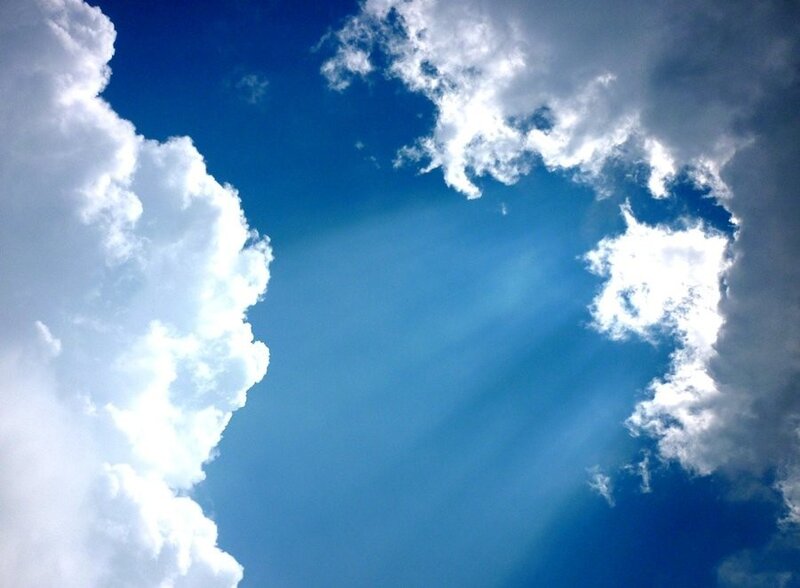 Sunlight through clouds