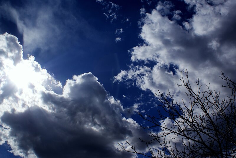 Sunlight through clouds