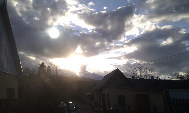 Sunlight through clouds