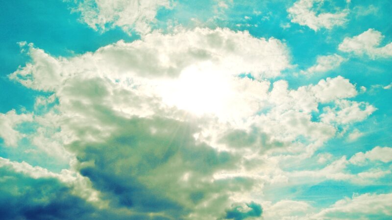 Sunlight through clouds