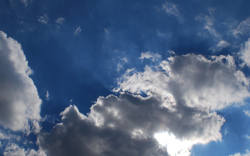 Sunlight through clouds