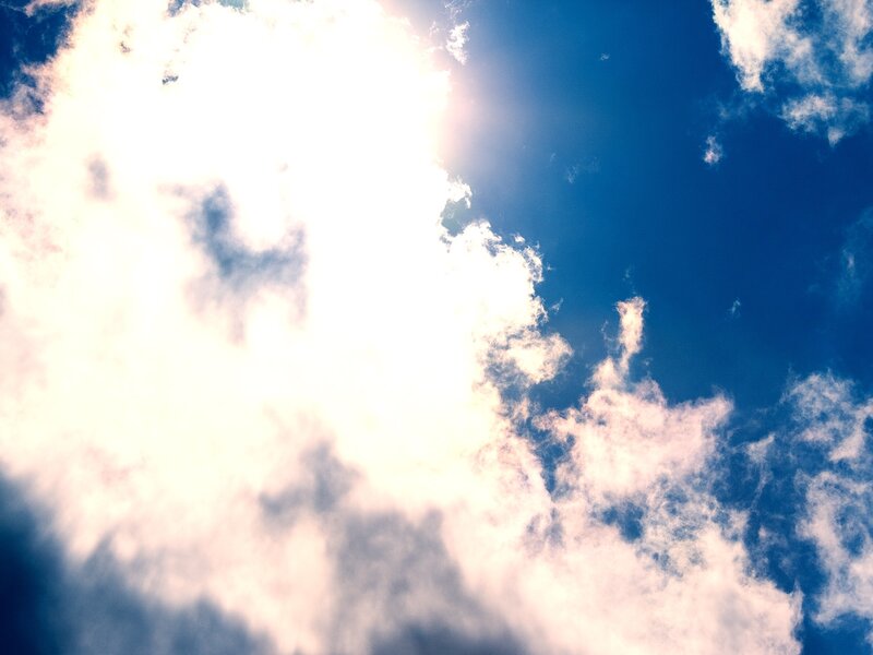 Sunlight through clouds