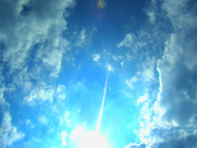 Sunlight through clouds