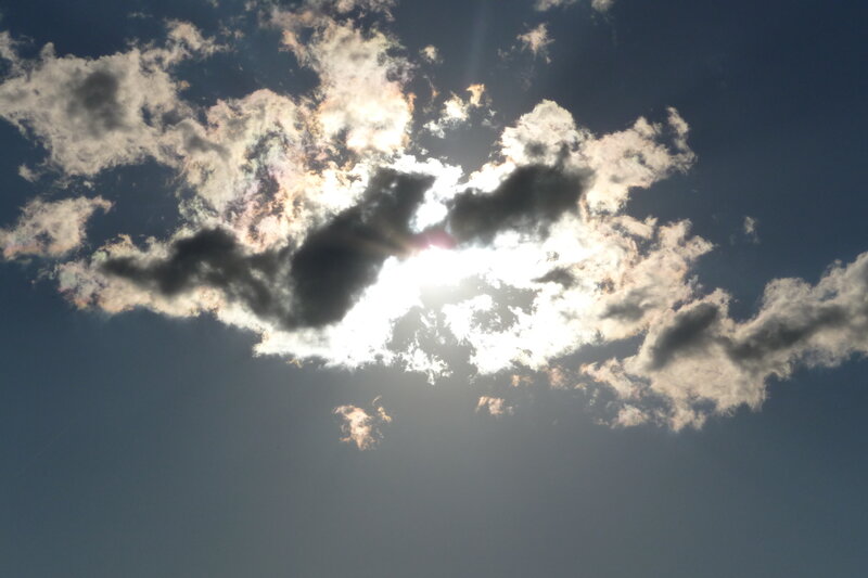 Sunlight through clouds