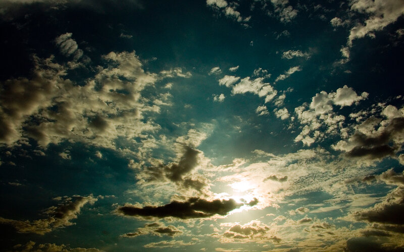 Sunlight through clouds