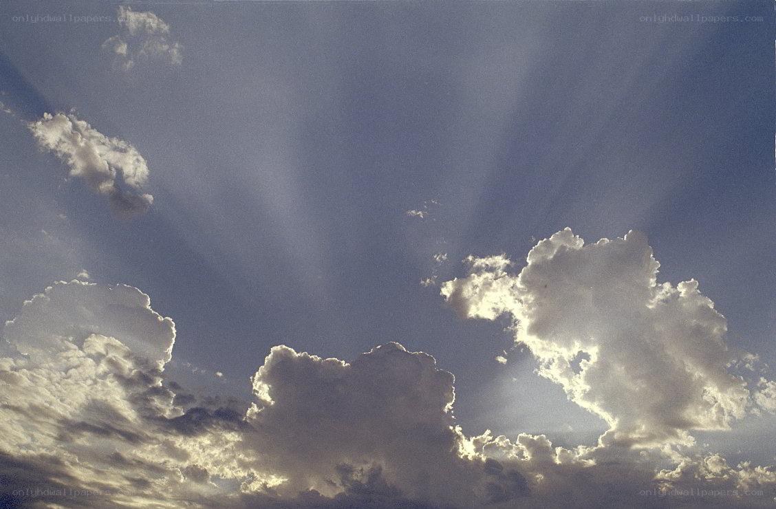 Sunlight through clouds