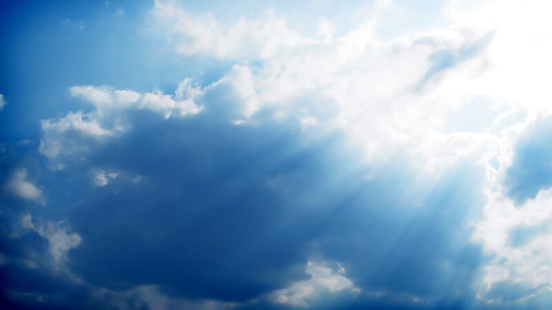 Sunlight through clouds