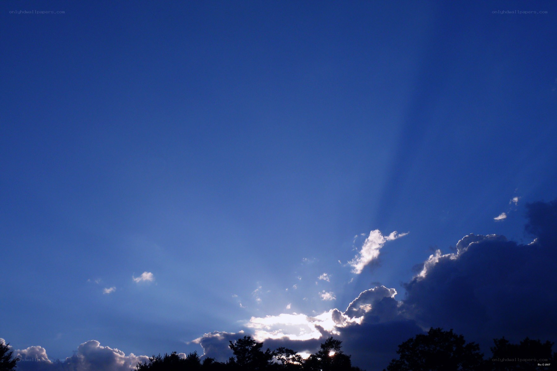 Sunlight through clouds