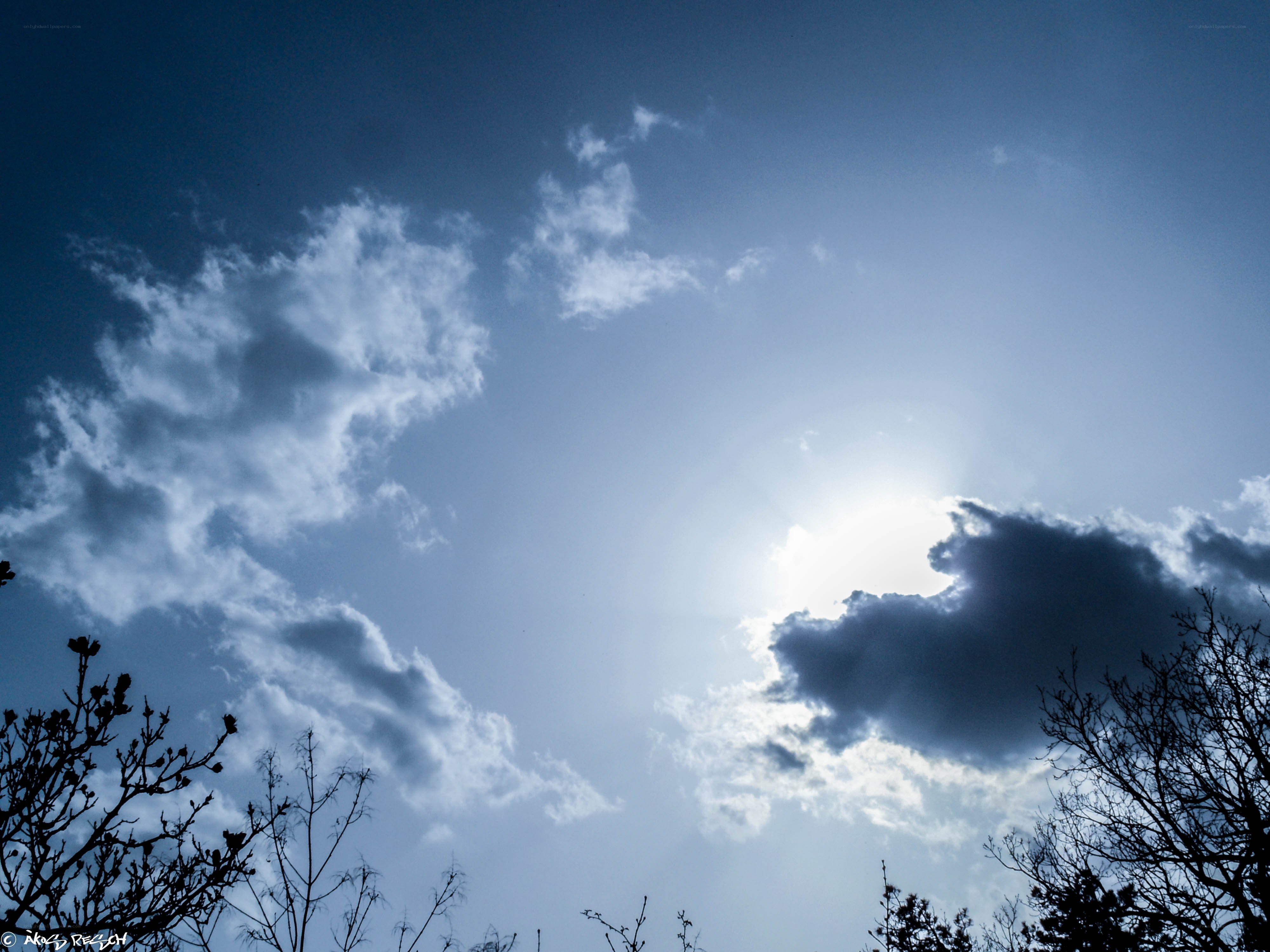 Sunlight through clouds