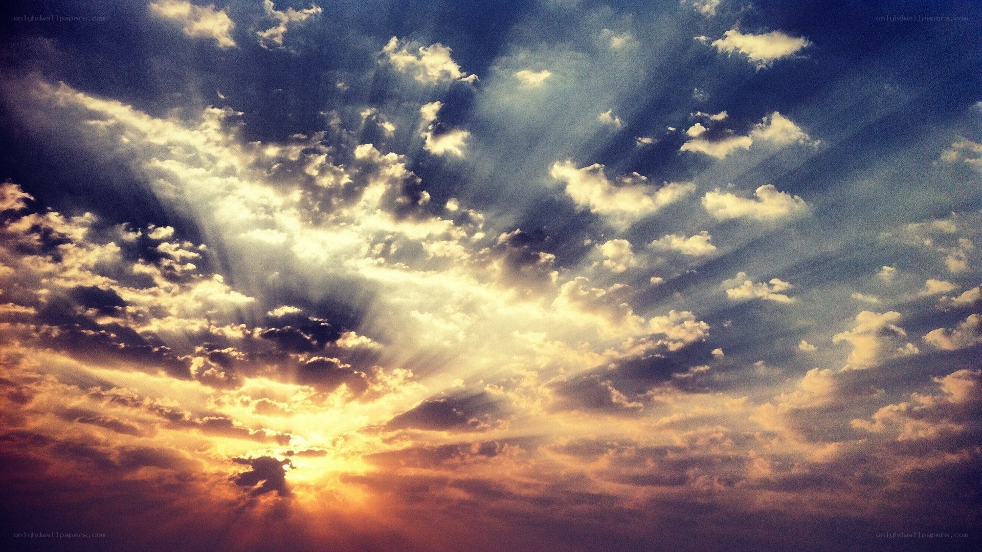 Sunlight through clouds