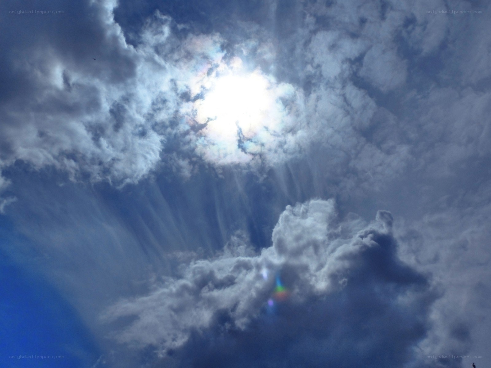 Sunlight through clouds