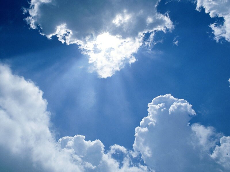 Sunlight through clouds