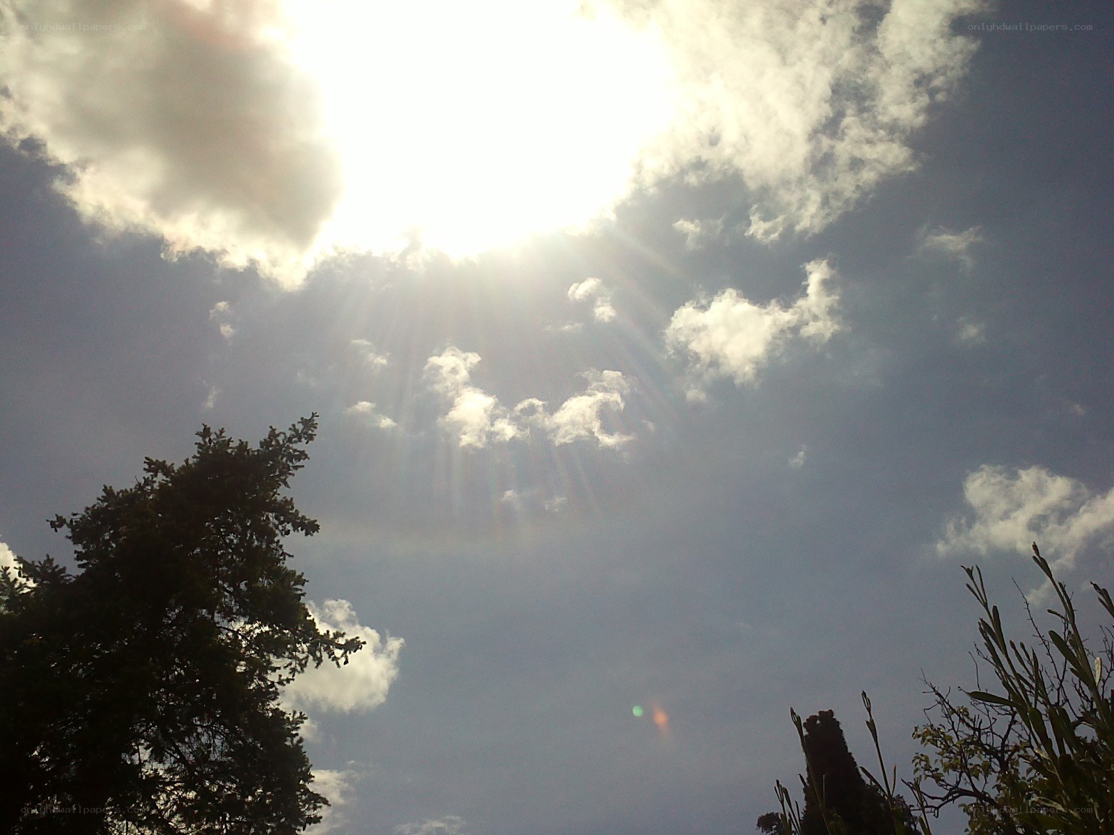Sunlight through clouds