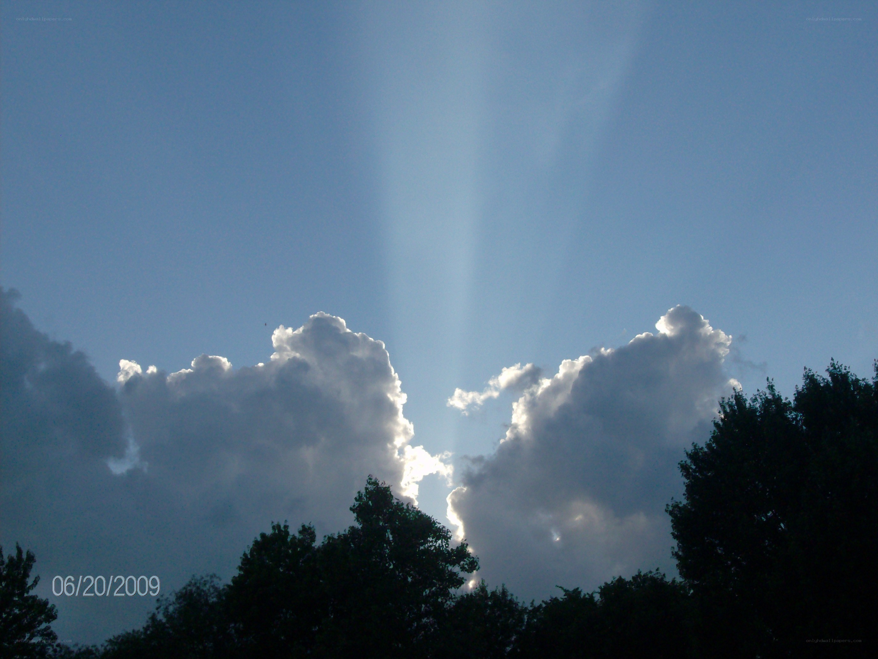 Sunlight through clouds