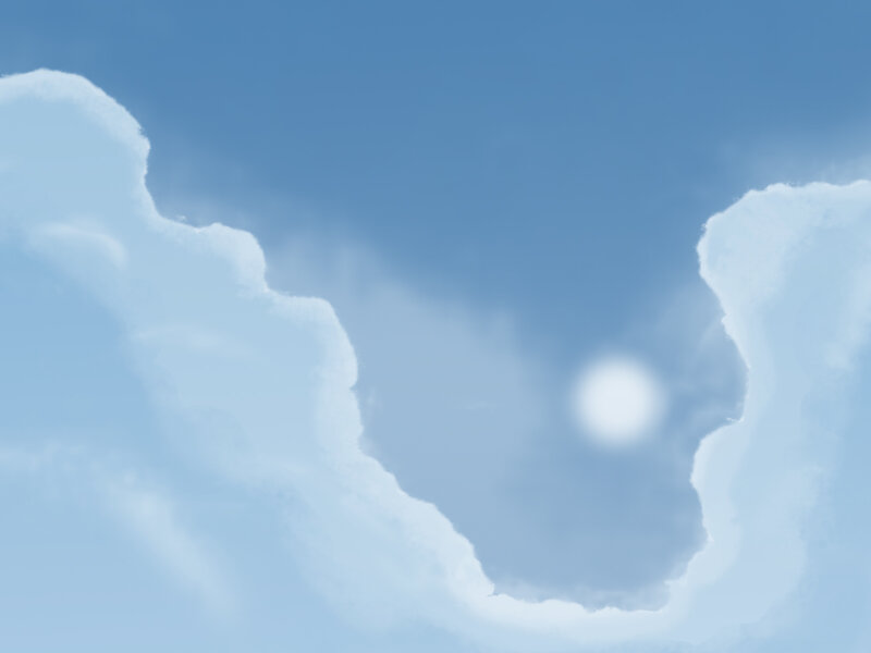 Sunlight through clouds