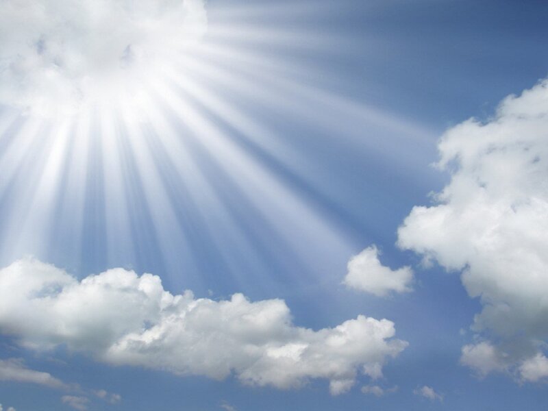 Sunlight through clouds